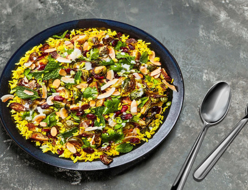 Autumn Turmeric Rice Salad with Roasted Vegetables